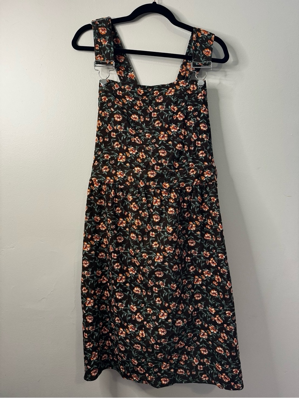 BloomChic Floral Corduroy Overall Pinafore Dress Plus Size 18-20 Cottagecore